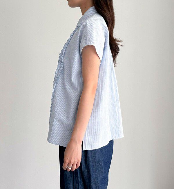 fredy emue「フレンチスリーブフリルブラウス」|シャツ・ブラウス|