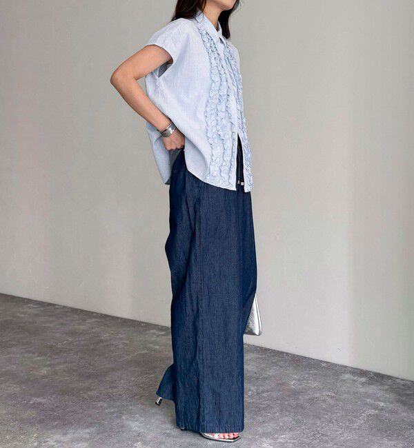 fredy emue「フレンチスリーブフリルブラウス」|シャツ・ブラウス|