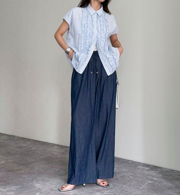 fredy emue「フレンチスリーブフリルブラウス」|シャツ・ブラウス|