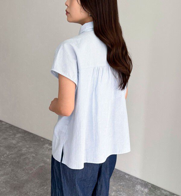 fredy emue「フレンチスリーブフリルブラウス」|シャツ・ブラウス|