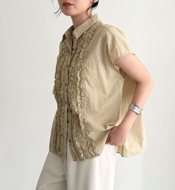 fredy emue「フレンチスリーブフリルブラウス」|シャツ・ブラウス|