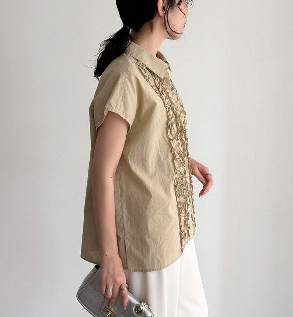 fredy emue「フレンチスリーブフリルブラウス」|シャツ・ブラウス|