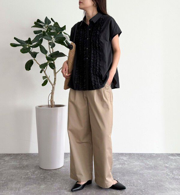 fredy emue「フレンチスリーブフリルブラウス」|シャツ・ブラウス|