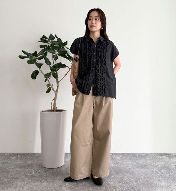 fredy emue「フレンチスリーブフリルブラウス」|シャツ・ブラウス|