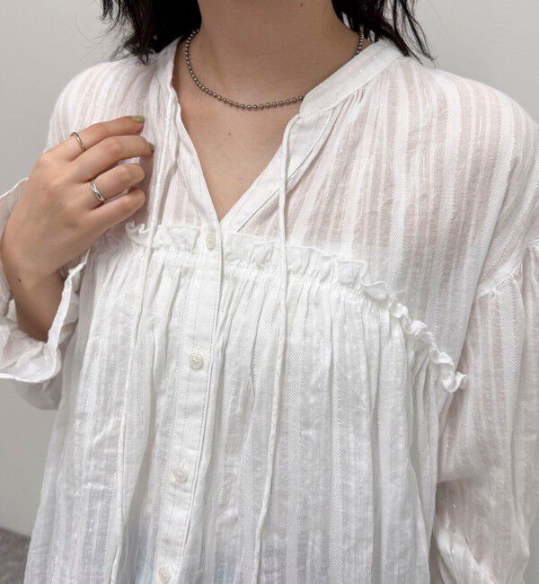 fredy emue「コットンギャザーオーバーブラウス」|シャツ・ブラウス|
