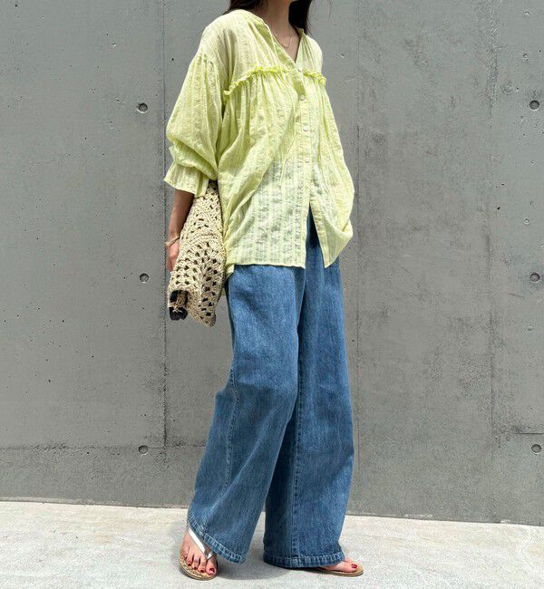 fredy emue「コットンギャザーオーバーブラウス」|シャツ・ブラウス|