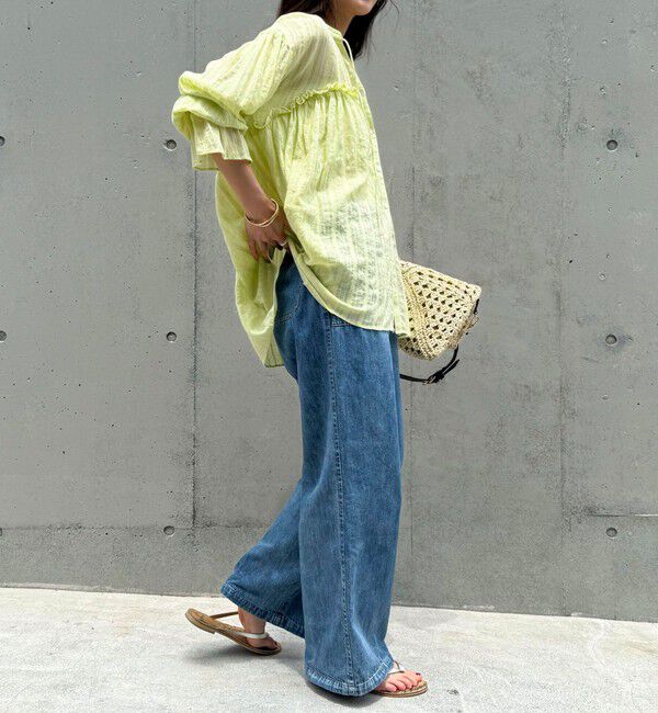 fredy emue「コットンギャザーオーバーブラウス」|シャツ・ブラウス|