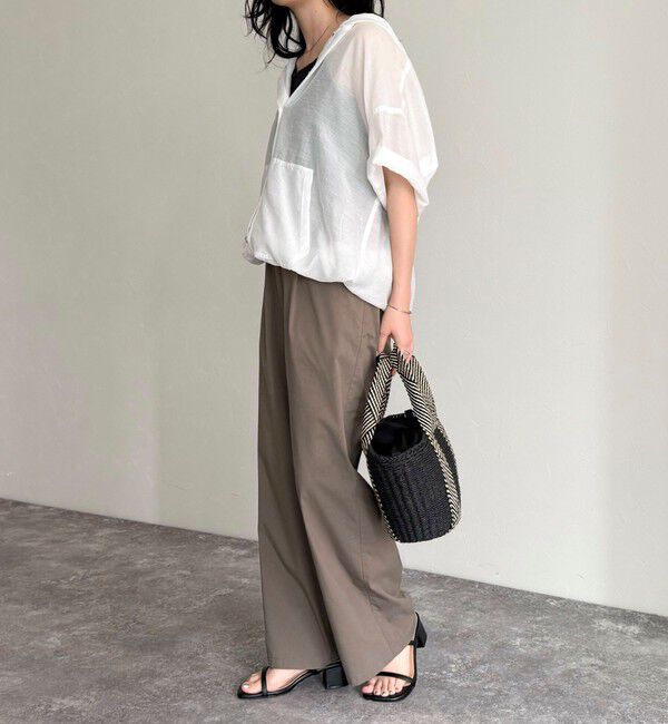 fredy emue「シアーフーディハーフスリーブシャツ」|シャツ・ブラウス|