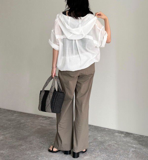 fredy emue「シアーフーディハーフスリーブシャツ」|シャツ・ブラウス|