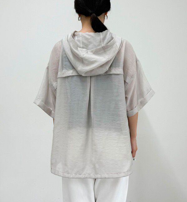 fredy emue「シアーフーディハーフスリーブシャツ」|シャツ・ブラウス|