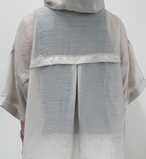 fredy emue「シアーフーディハーフスリーブシャツ」|シャツ・ブラウス|