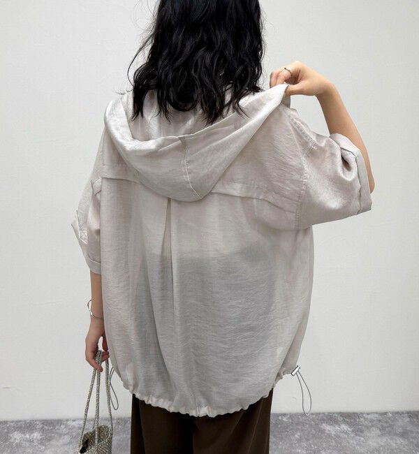 fredy emue「シアーフーディハーフスリーブシャツ」|シャツ・ブラウス|