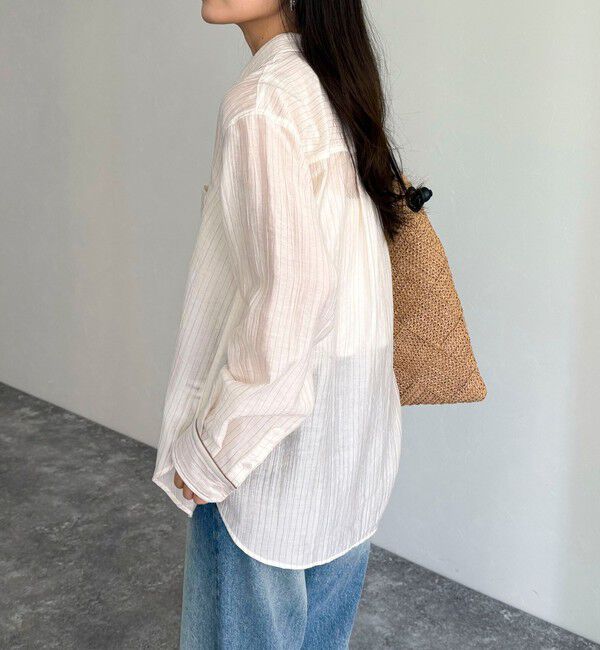 fredy emue「ストライプシアーシャツ」|シャツ・ブラウス|