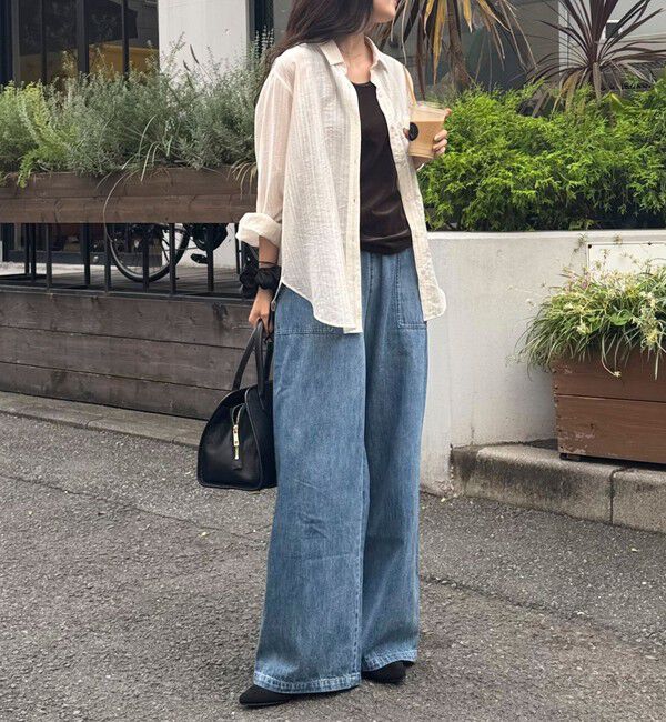 fredy emue「ストライプシアーシャツ」|シャツ・ブラウス|