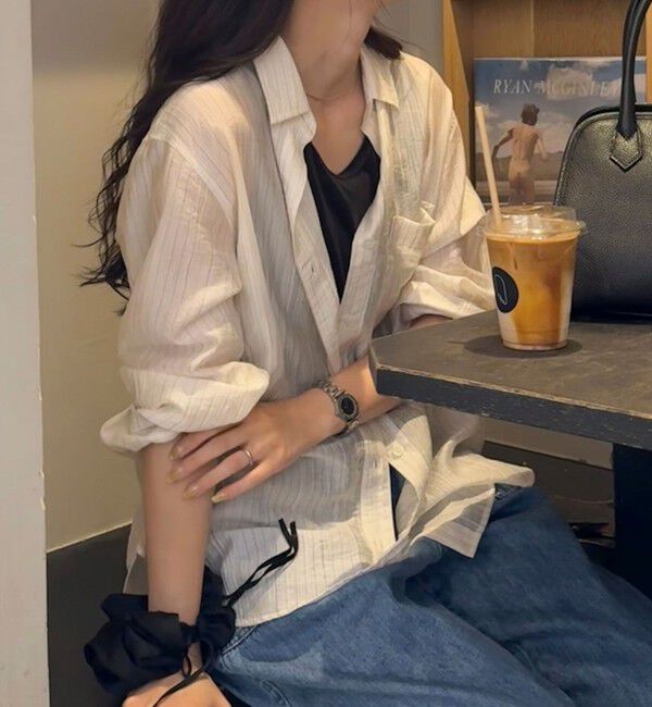 fredy emue「ストライプシアーシャツ」|シャツ・ブラウス|