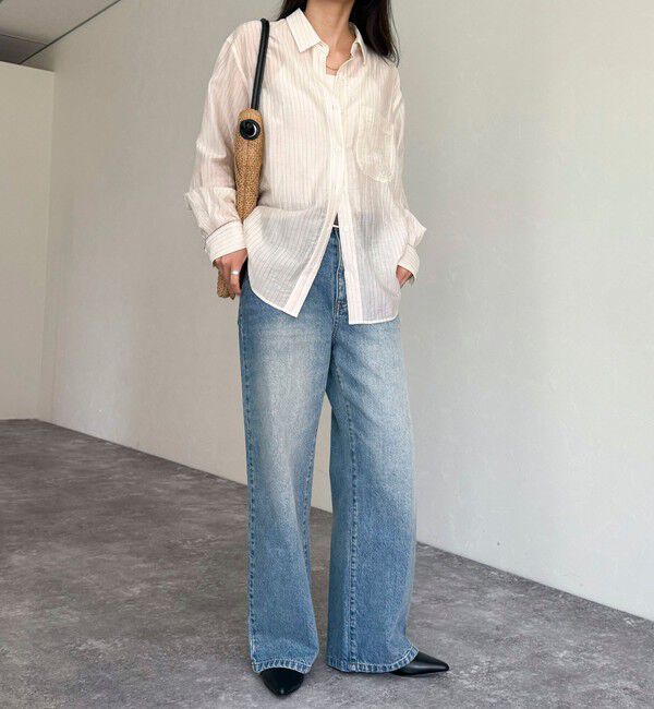 fredy emue「ストライプシアーシャツ」|シャツ・ブラウス|