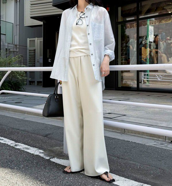 fredy emue「ストライプシアーシャツ」|シャツ・ブラウス|