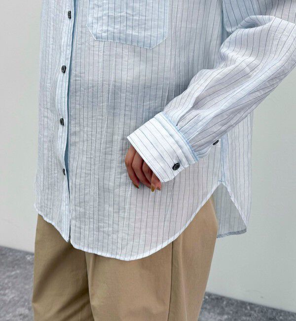 fredy emue「ストライプシアーシャツ」|シャツ・ブラウス|