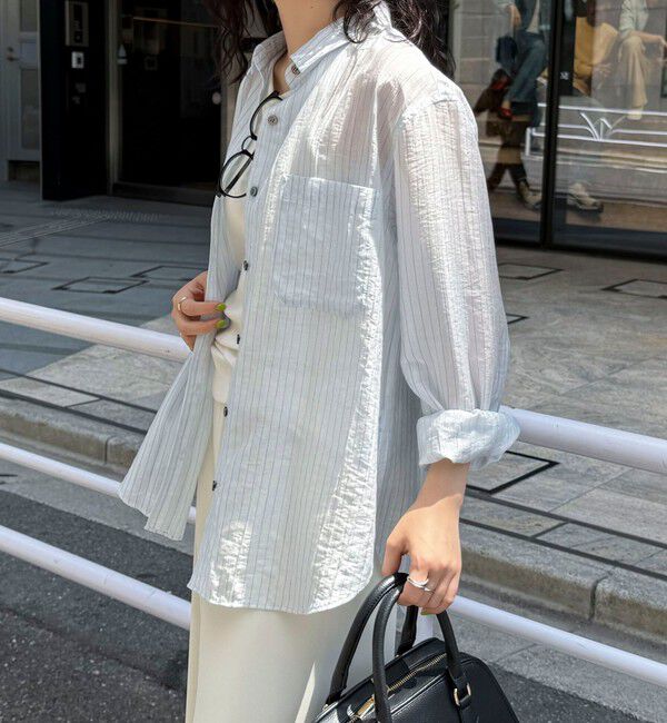 fredy emue「ストライプシアーシャツ」|シャツ・ブラウス|