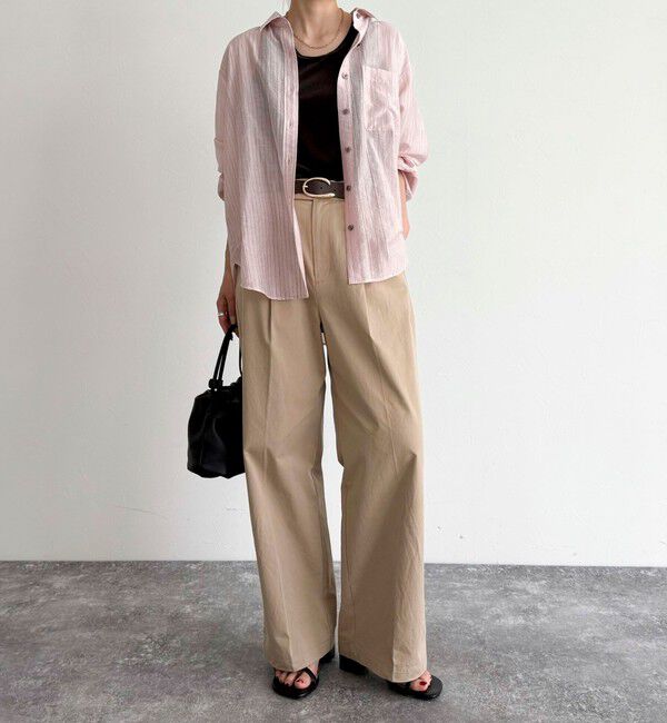 fredy emue「ストライプシアーシャツ」|シャツ・ブラウス|