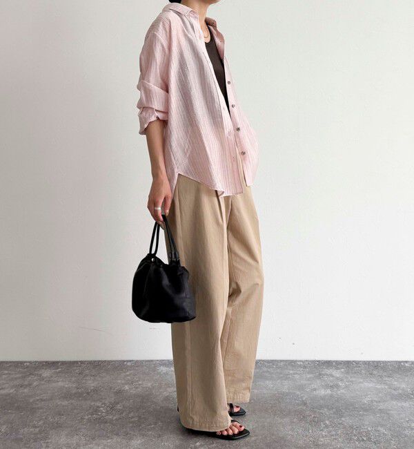 fredy emue「ストライプシアーシャツ」|シャツ・ブラウス|