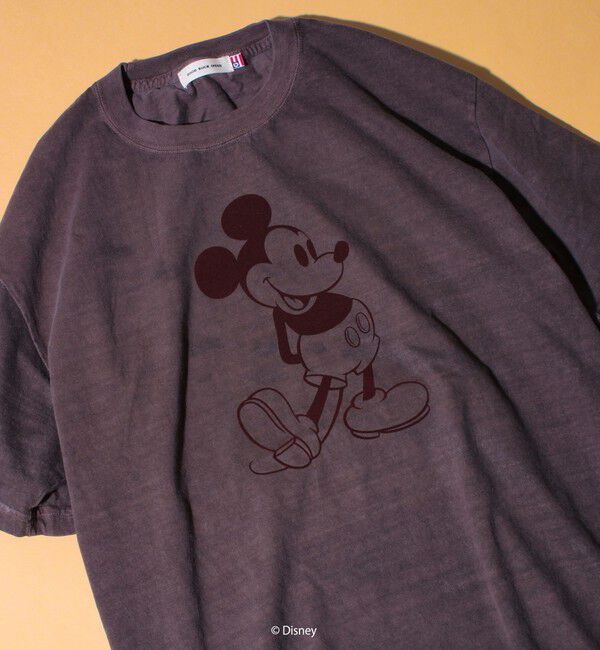 GLOSTER「【GOOD ROCK SPEED】MICKEY / フロッキープリントTシャツ」|Tシャツ・カットソー|