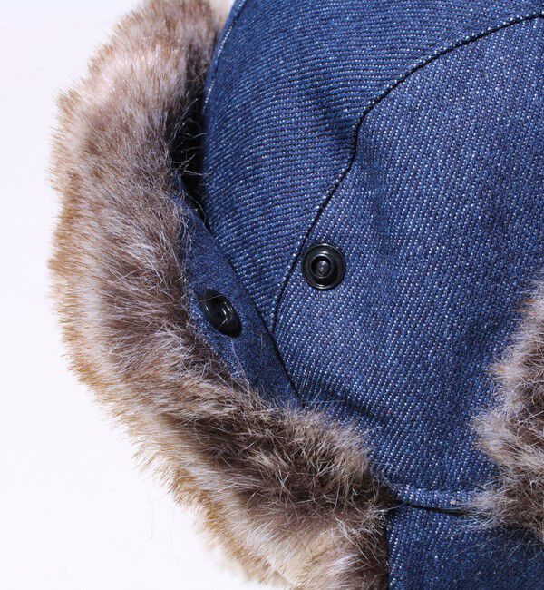 GLOSTER「【GLOSTER/グロスター】フライトキャップ 2WAY ナイロン/デニム」|キャップ・キャスケット|