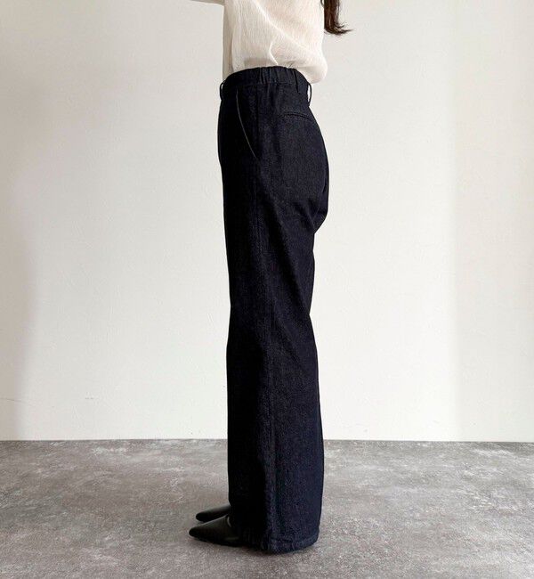 fredy emue「センタープレスデニムスラックス」|デニム|