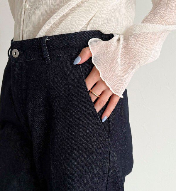 fredy emue「センタープレスデニムスラックス」|デニム|