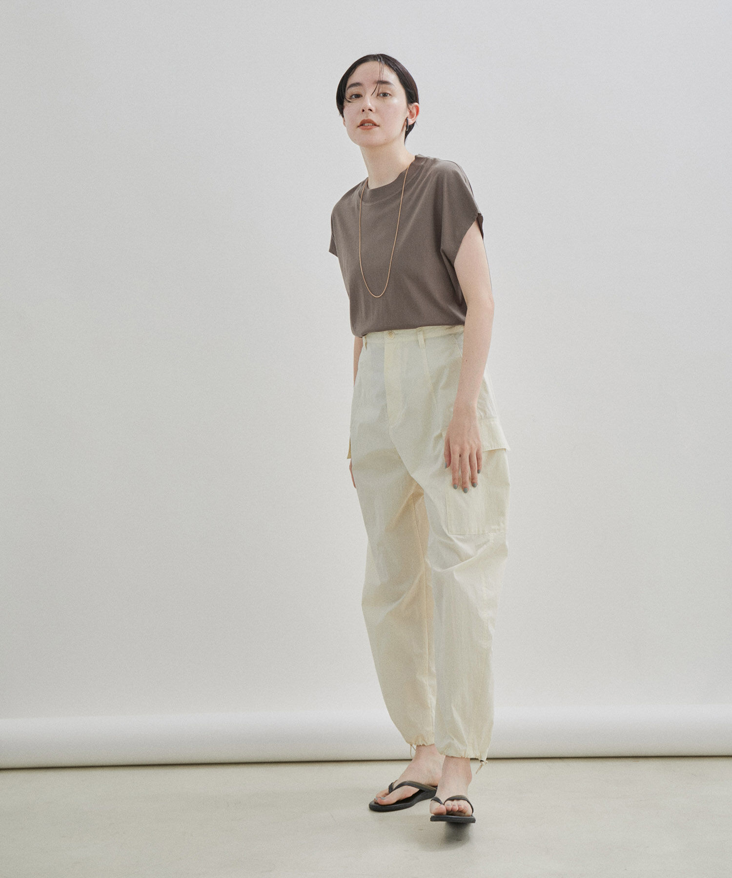 SALON adam et rope'「【UVケア・接触冷感・洗濯耐久】PRIMA VEIL コットンドルマンTシャツ」|Tシャツ・カットソー|