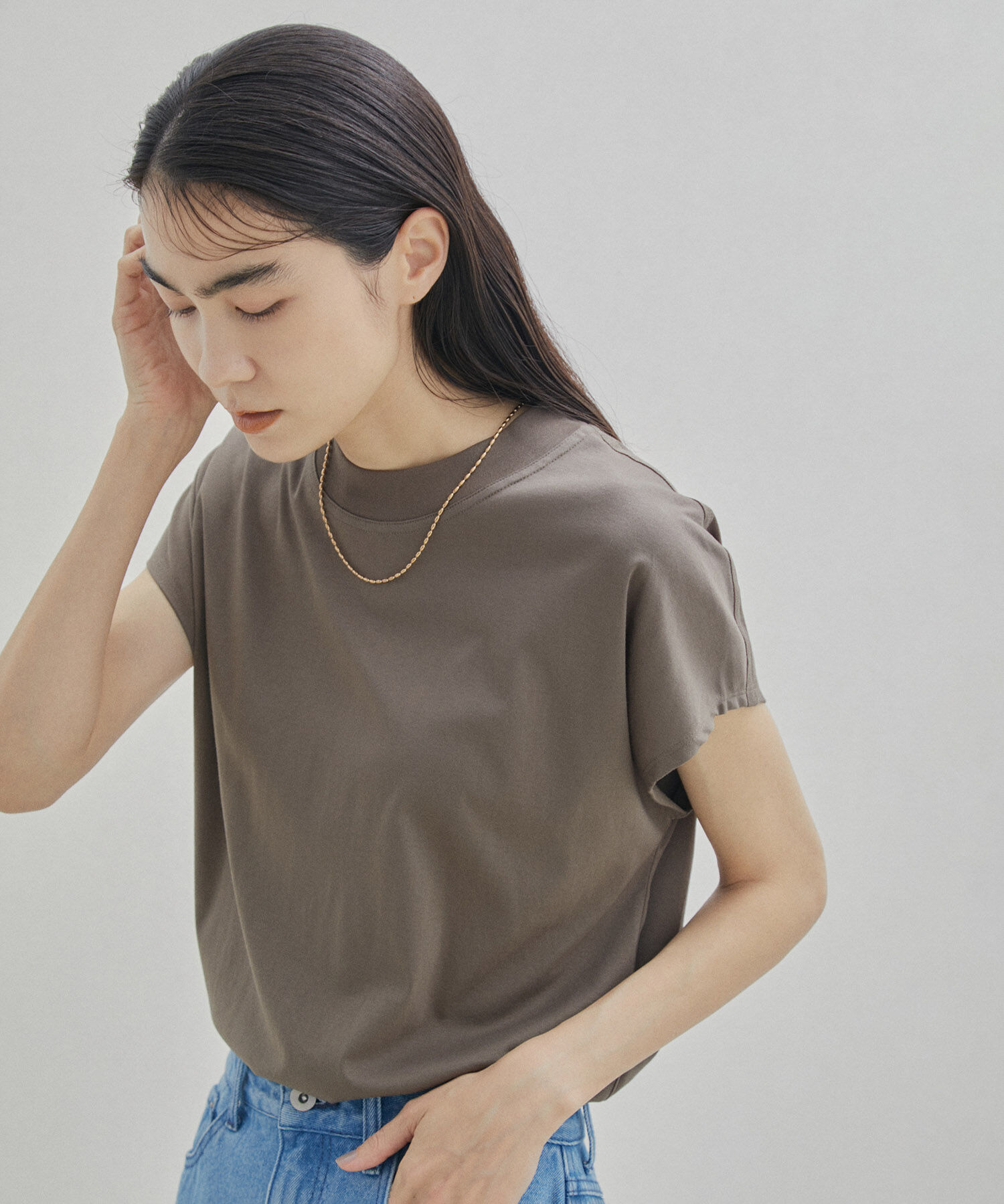 SALON adam et rope'「【UVケア・接触冷感・洗濯耐久】PRIMA VEIL コットンドルマンTシャツ」|Tシャツ・カットソー|