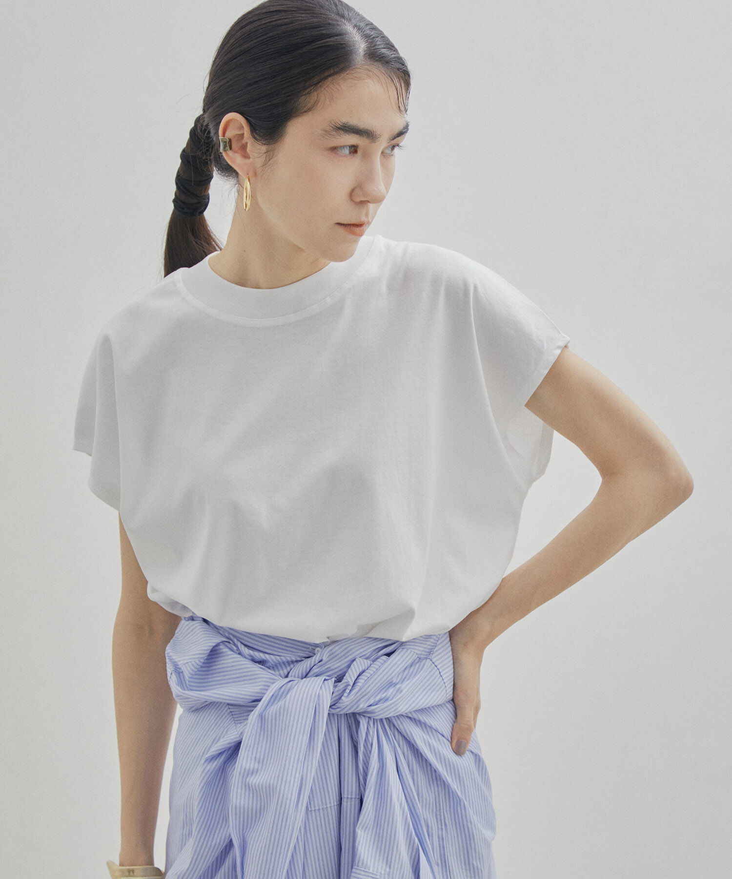 SALON adam et rope'「【UVケア・接触冷感・洗濯耐久】PRIMA VEIL コットンドルマンTシャツ」|Tシャツ・カットソー|