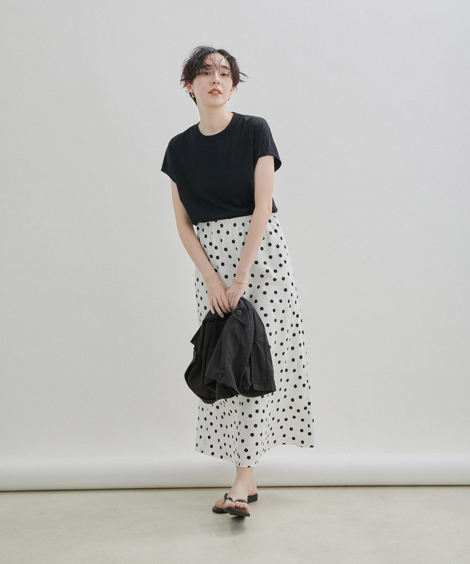 SALON adam et rope'「【UVケア・接触冷感・洗濯耐久】PRIMA VEIL コットンドルマンTシャツ」|Tシャツ・カットソー|