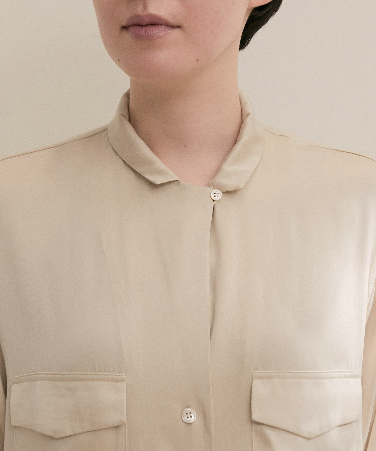 SALON adam et rope'「シルクシャツワンピース【セットアップ対応】【洗える】」|その他|