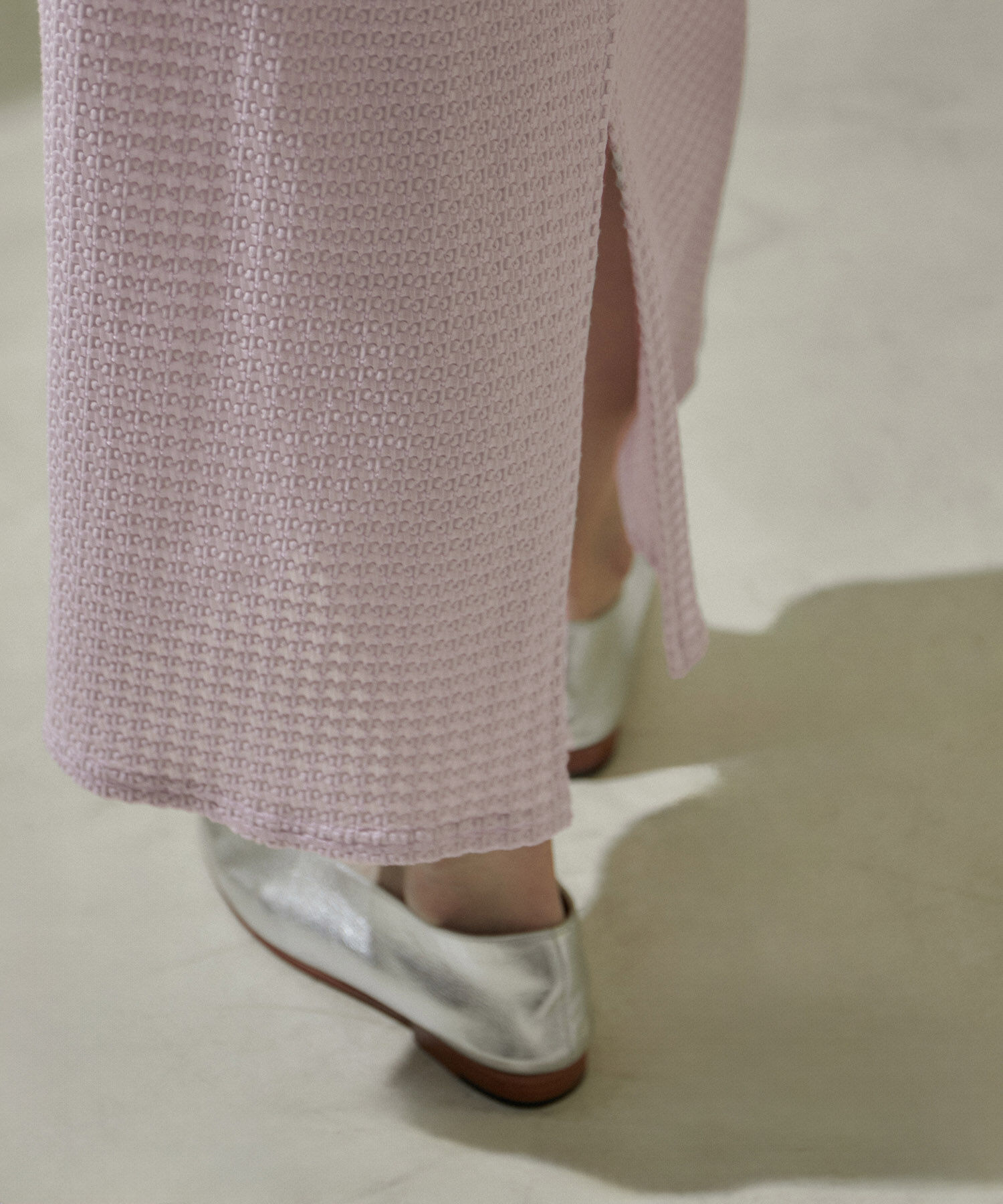 SALON adam et rope'「KINANシャーリングジャガードタイトスカート【セットアップ対応・洗える】」|スカート|