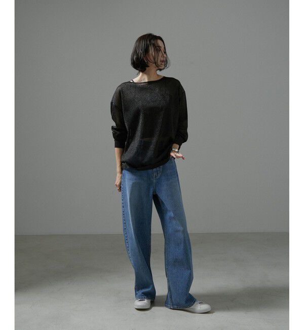 SALON adam et rope'「シアーラメビスチェセットプルオーバー【洗える】」|Tシャツ・カットソー|