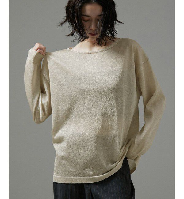 SALON adam et rope'「シアーラメビスチェセットプルオーバー【洗える】」|Tシャツ・カットソー|