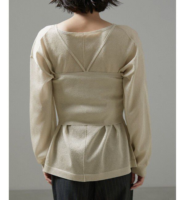 SALON adam et rope'「シアーラメビスチェセットプルオーバー【洗える】」|Tシャツ・カットソー|