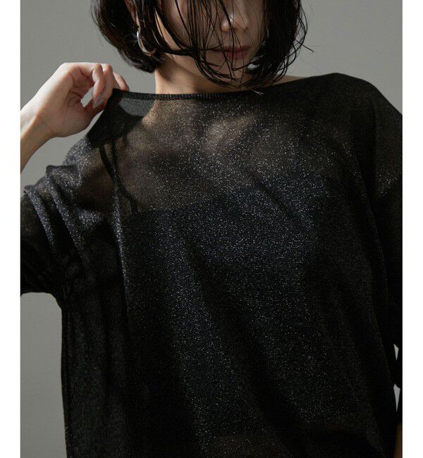 SALON adam et rope'「シアーラメビスチェセットプルオーバー【洗える】」|Tシャツ・カットソー|