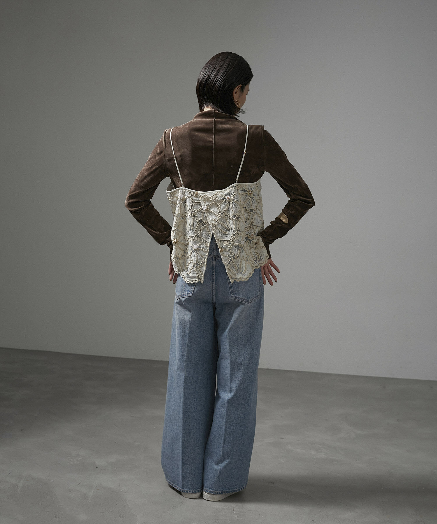 SALON adam et rope'「センタープレスバギーデニム」|デニム|