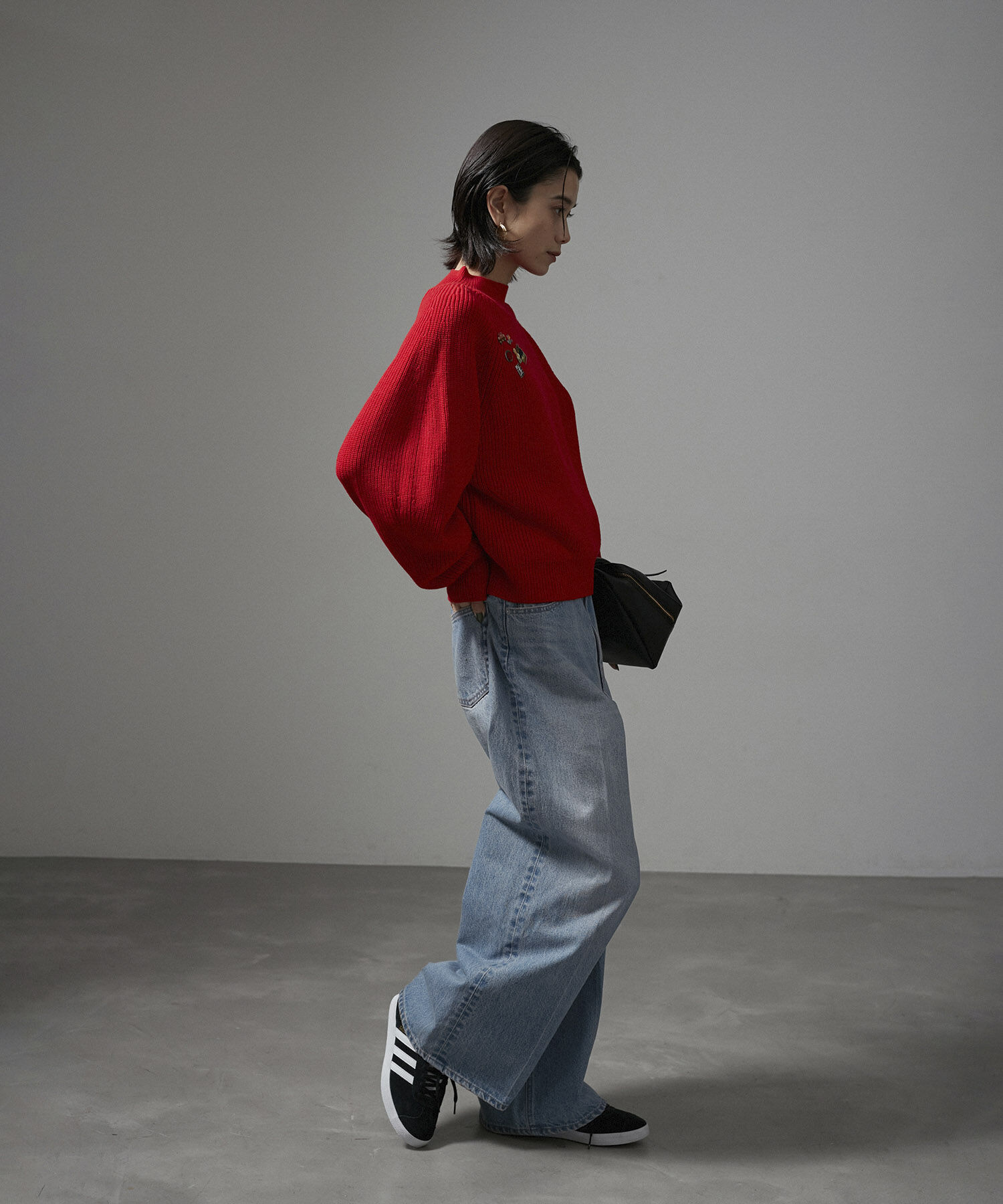 SALON adam et rope'「センタープレスバギーデニム」|デニム|