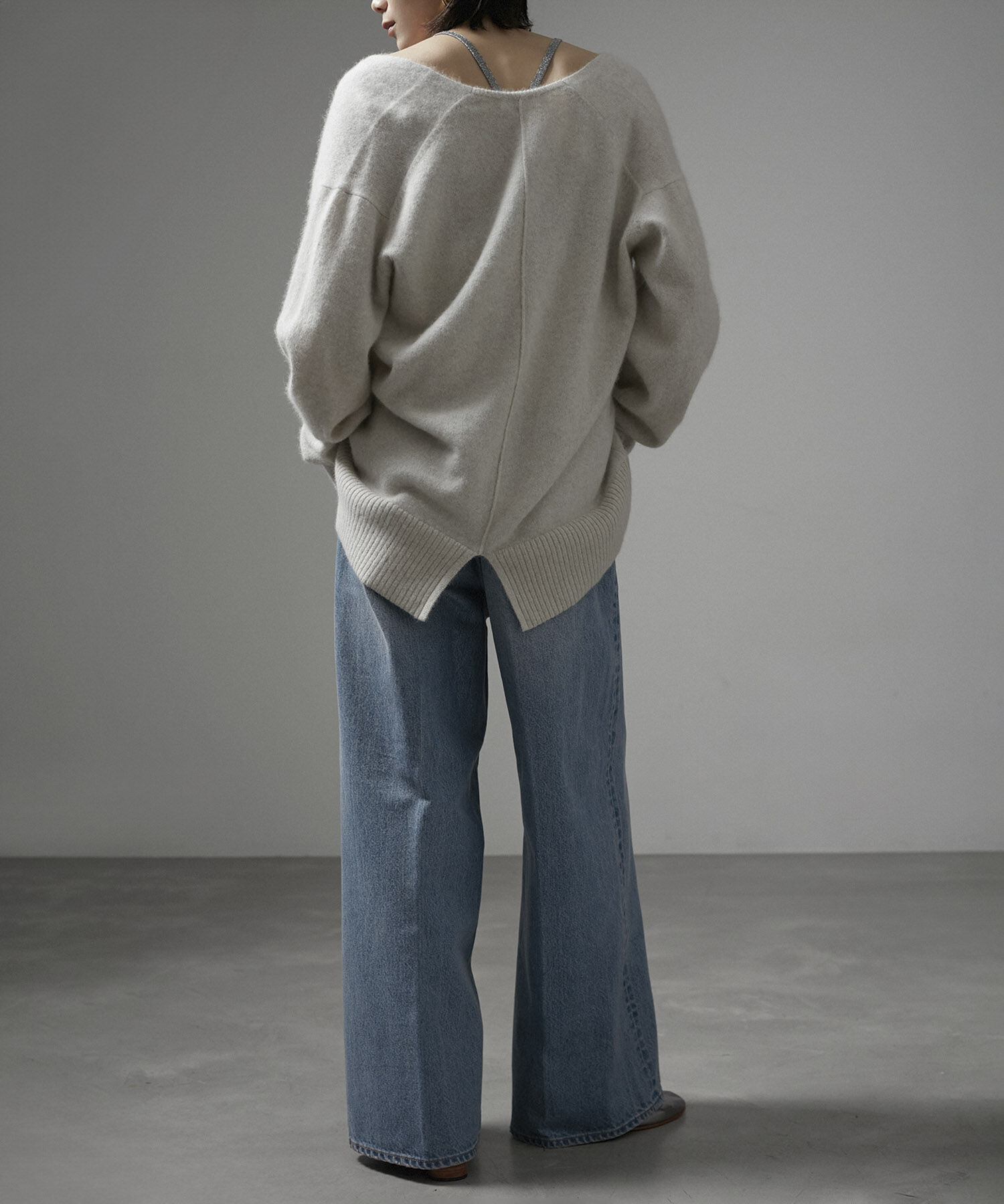 SALON adam et rope'「センタープレスバギーデニム」|デニム|