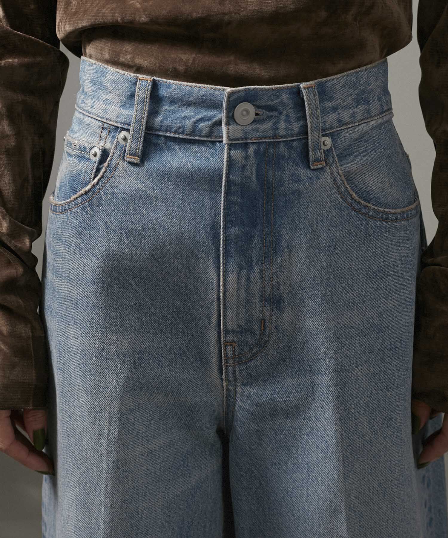 SALON adam et rope'「センタープレスバギーデニム」|デニム|