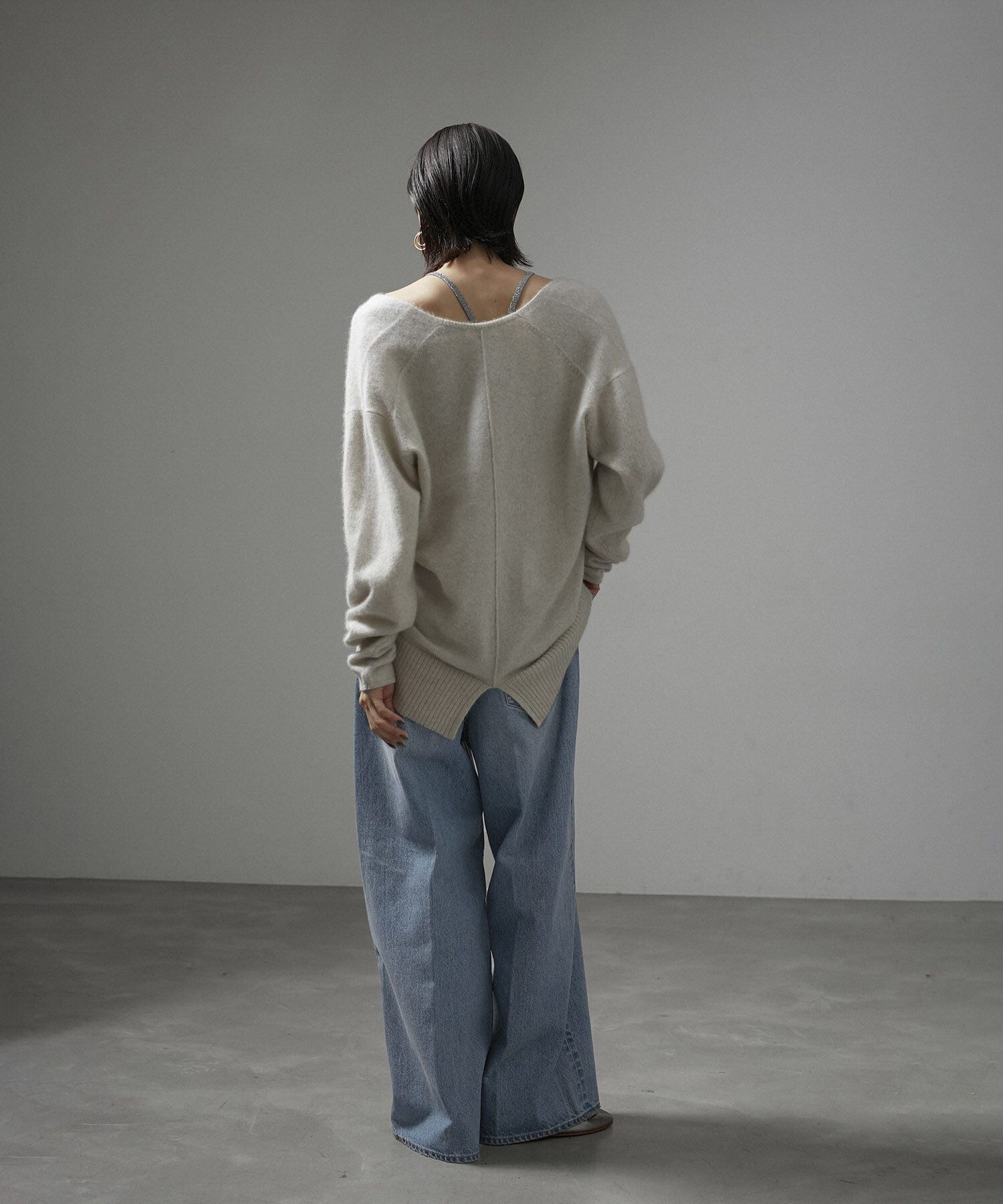 SALON adam et rope'「センタープレスバギーデニム」|デニム|