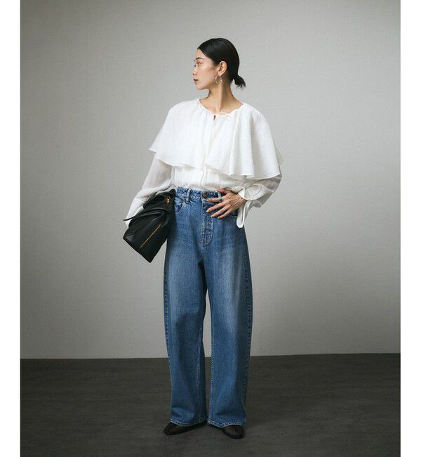 SALON adam et rope'「フロントリボンフリルカラーブラウス」|シャツ・ブラウス|