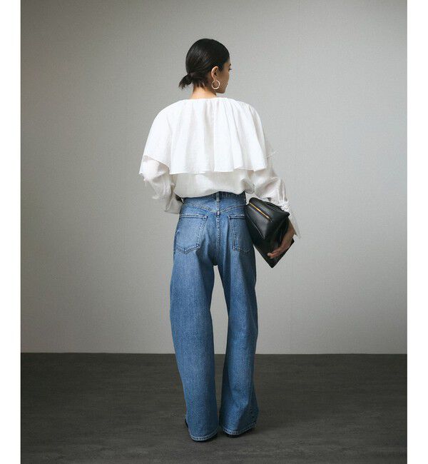 SALON adam et rope'「フロントリボンフリルカラーブラウス」|シャツ・ブラウス|