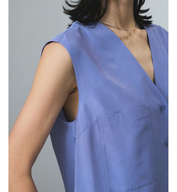 SALON adam et rope'「[25SS]GENTLE SILKジレ【セットアップ対応】」|ベスト・ジレ|