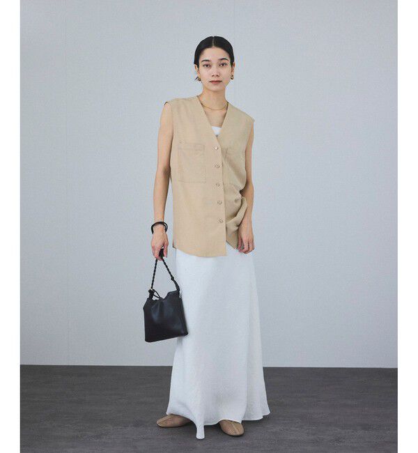 SALON adam et rope'「[25SS]GENTLE SILKジレ【セットアップ対応】」|ベスト・ジレ|