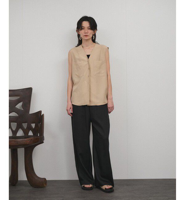 SALON adam et rope'「[25SS]GENTLE SILKジレ【セットアップ対応】」|ベスト・ジレ|