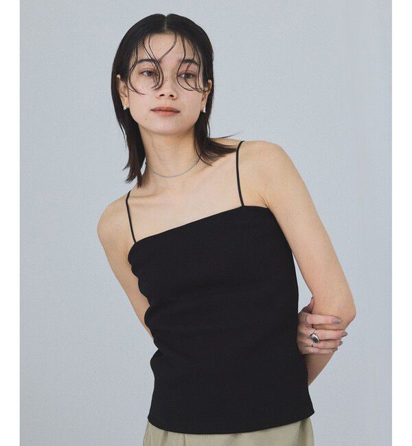 SALON adam et rope'「【追加】コットンリブカップ付きベアキャミ3」|キャミソール|